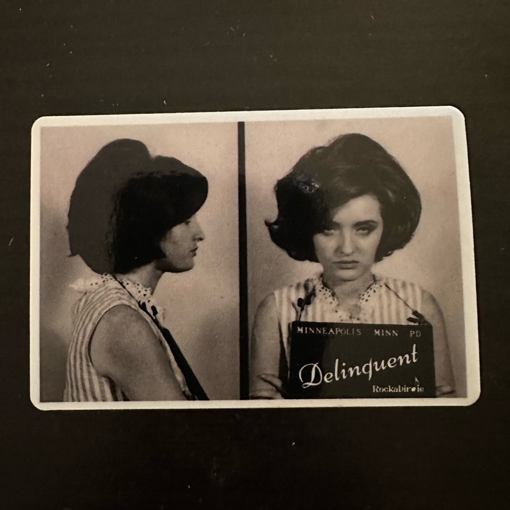 Rockabirdie Sticker Delinquent Mug Shot